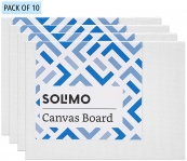 Best offer on Solimo Cotton Canvas Board, Set of 10, 60% Off