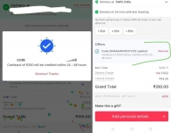 Zomato loot code : Get 200 credit on no min order at Zomato