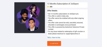 Free : JioSaavn Pro 12 Months Subscription in  200 Flipkart Supercoins