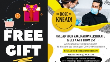Get Free Gift loot : uploading Covid Vaccination Certificate on thebakersdozen