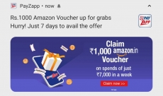 Payzapp deal today : Get 1000Rs free Amazon voucher