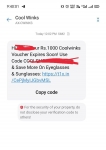 Check Coolwinks sending Rs.1000 code to some old user.