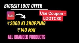 Trell free shopping loot : use coupon LOOTC30 on trell and grab loot