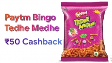Bingo Tedhe Medhe Offer: Get ₹50 Free PayTM Cash With ₹10 Pack