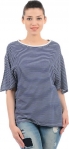 Casual Slit Sleeve Striped Women Top
