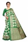 Cotton Khadi Silk Saree with blouse piece