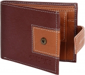 Creature Bi-Fold Brown Color Faux-Leather Wallet