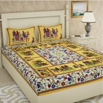 Danadipa Cotton Double Bedsheet with 2 Pillow Covers