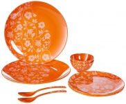 Iveo 3D Melamine Dinnerware Set, 8-Pieces