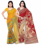 Kashvi saree Women’s Saree With Blouse Piece – Pack of 2