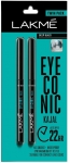 Lakme Eyeconic Kajal Twin Pack, Black