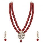 Meenaz Jewellery Gold Kundan Necklace Jewellery Sets with Earrings