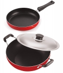 Nirlon Non-Stick Aluminium Base Fry Pan and Deep Kadhai Combo Cookware Offer