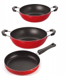 Nirlon Non-Stick Frying Pan and Kadai Combo Set