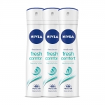 NIVEA Fresh Comfort Deodorant, 150 ml (Pack of 3)