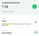 Paytm : Add Money ₹500 Get ₹10 Cashback.
