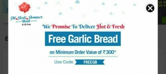 Domino’s Pizza New Code – Free garlic bread on your order
