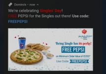 Domino’s Free Pepsi on your order