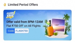 Flipkart flight big offers : Flat 750 Rs off on All Flights