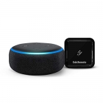 Echo Dot (Black) Bundle With Oakremote For A/C & Tv Control