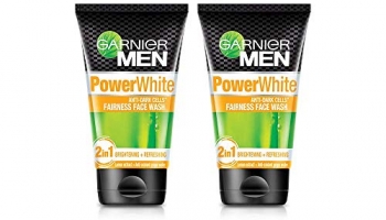 Garnier Men Power White Anti-Dark Cells Fairness Face Wash, 100G (Pack Of 2)