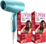 Livon Heat Protect Serum, For Protection Upto 250C, 2X Less Hair Breakage And Syska Hair Dryer(200 Ml)