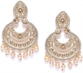 Zaveri Pearls Austrian Diamonds Studded Zinc Chandbali Earring
