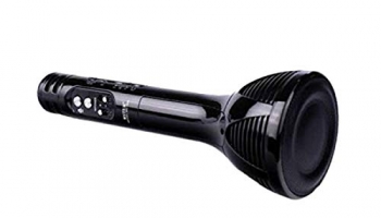 Bigplayer Wireless Bluetooth Karaoke Microphone | Portable Handheld Karaoke Mic | Multi-Function Bluetooth Karaoke Mic With Speaker For All Smart Phones (Black), Standard (Design 2)