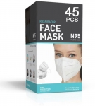 Kathiyawad Shopping N95 / Kn95 Ffp2 5 Layer Reusable Anti – Pollution , Anti – Virus Breathable Face Mask N95 Washable ( White ) For Men , Women And Kids 5Fm Reusable Mask Cloth Mask With Melt Blown Fabric Layer(Free Size, Pack Of 45)