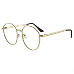 Augen By Visions India Unisex Spectacles With Blue Cut Lenses & Anti-Glare Coating Which Protects Eyes From Blue Light From Computer, Moble, Tablets, Laptop (Zero Power) (015 Gold)