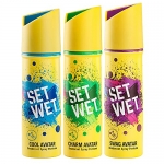 Set Wet Deodorant Spray Perfume, 150Ml (Cool, Charm And Swag Avatar Pack Of 3)