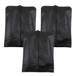 Prettykrafts Foldable Non Woven Coat Cover (Set Of 3 Pcs) – Black