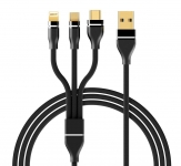 PRALION 3 in 1 Nylon Charging Cable