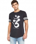 Printed Men Round or Crew Black T-Shirt