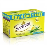 Santoor Aloe Fresh soap (Buy 4 Get 1 Free)